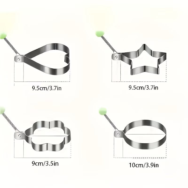 Set od 5 kalupa za jaja i palačinke od nerđajućeg čelika